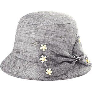 Vintage Felt Cloche Hat Grey 5
